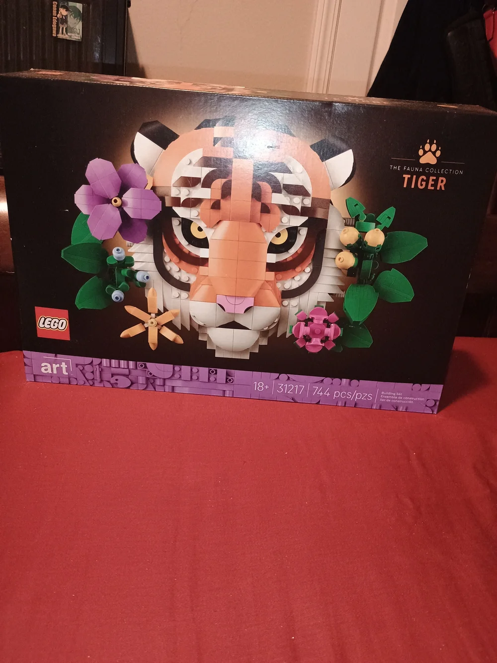Lego Tiger Face Art Build Kit - Orange White Green Purple Pink
